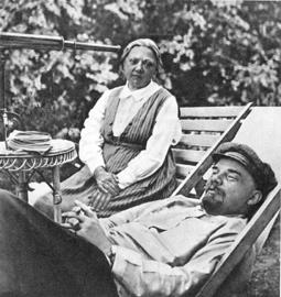Vladimir Lenin and his wife, Nadezhda Konstantinovna Krupskaya