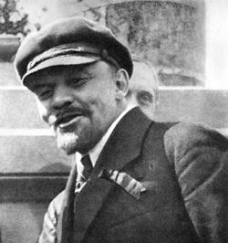 Vladimir Lenin at the ceremony of laying the foundation stone of the Emancipation of Labour monument in 1920.