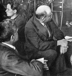Lenin listens to the speakers at a session of the Third Congress of 

        the Comintern