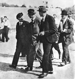 Lenin with a group of delegates to the Second Congress of the Comintern 

        on the Field of Mars in Petrograd