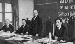 Vladimir Lenin in the Presidium of the First Congress of the Comintern