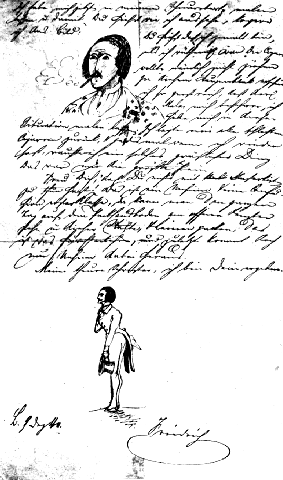 Facsimile of the end of Engels' letter to Marie Engels of December 6-9 1840
