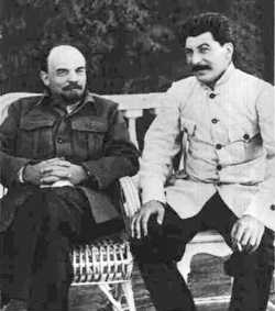 Lenin and Stalin in Gorki, 1922