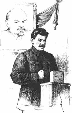 Stalin and Lenin. 1924